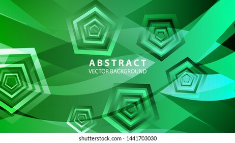 Abstract colorful Pentagon background with gradient color - vector