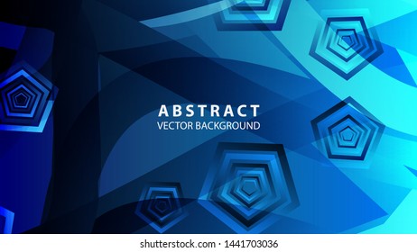 Abstract colorful Pentagon background with gradient color - vector