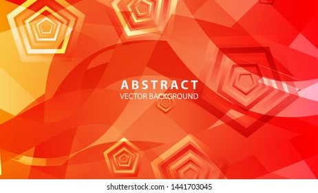 Abstract colorful Pentagon background with gradient color - vector