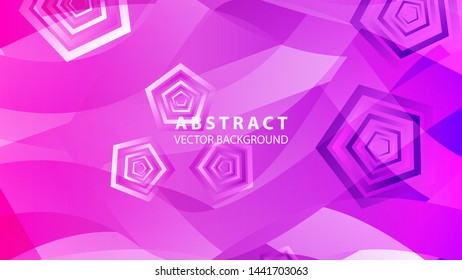 Abstract colorful Pentagon background with gradient color - vector