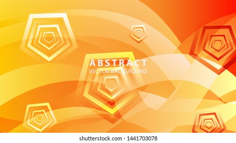 Abstract colorful Pentagon background with gradient color - vector