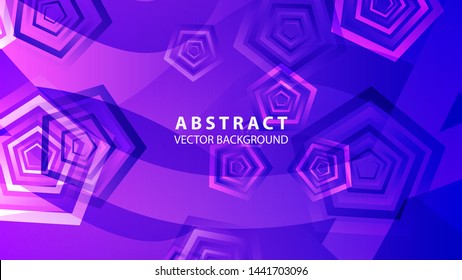 Abstract colorful Pentagon background with gradient color - vector