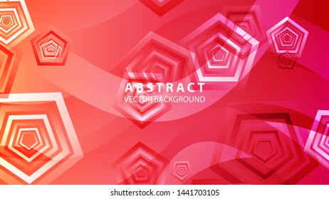 Abstract colorful Pentagon background with gradient color - vector