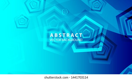 Abstract colorful Pentagon background with gradient color - vector