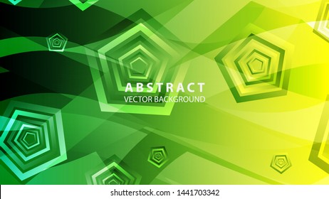 Abstract colorful Pentagon background with gradient color - vector