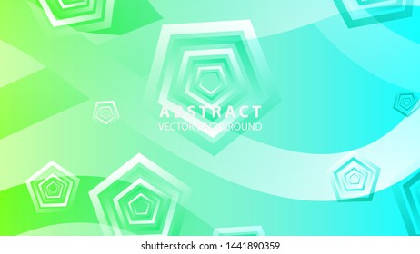 Abstract colorful Pentagon background with gradient color - vector