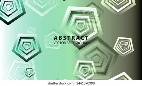 Abstract colorful Pentagon background with gradient color - vector
