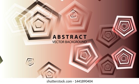 Abstract colorful Pentagon background with gradient color - vector