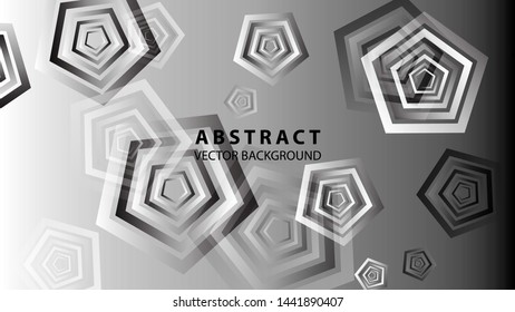 Abstract colorful Pentagon background with gradient color - vector