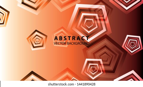 Abstract colorful Pentagon background with gradient color - vector