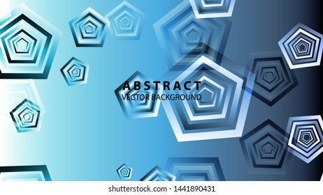 Abstract colorful Pentagon background with gradient color - vector