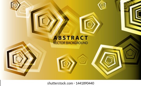 Abstract colorful Pentagon background with gradient color - vector