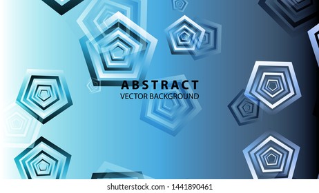 Abstract colorful Pentagon background with gradient color - vector