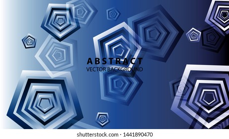 Abstract colorful Pentagon background with gradient color - vector