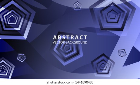 Abstract colorful Pentagon background with gradient color - vector