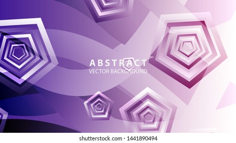 Abstract colorful Pentagon background with gradient color - vector