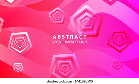 Abstract colorful Pentagon background with gradient color - vector