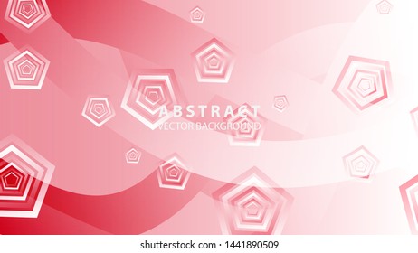 Abstract colorful Pentagon background with gradient color - vector