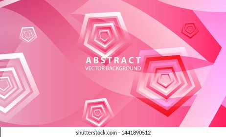 Abstract colorful Pentagon background with gradient color - vector