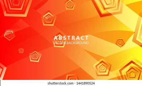 Abstract colorful Pentagon background with gradient color - vector