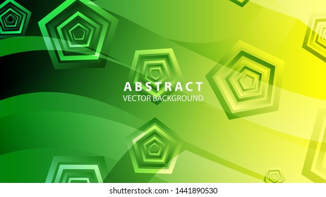 Abstract colorful Pentagon background with gradient color - vector