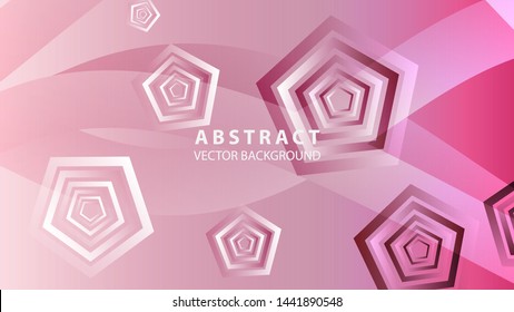 Abstract colorful Pentagon background with gradient color - vector
