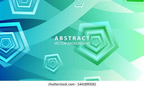 Abstract colorful Pentagon background with gradient color - vector