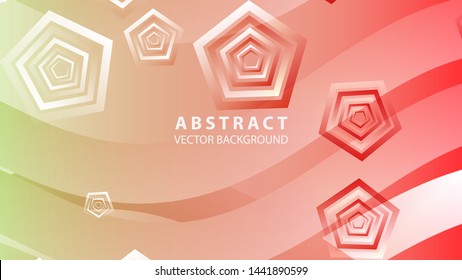 Abstract colorful Pentagon background with gradient color - vector
