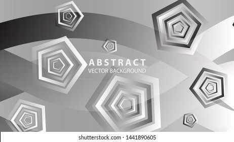Abstract colorful Pentagon background with gradient color - vector