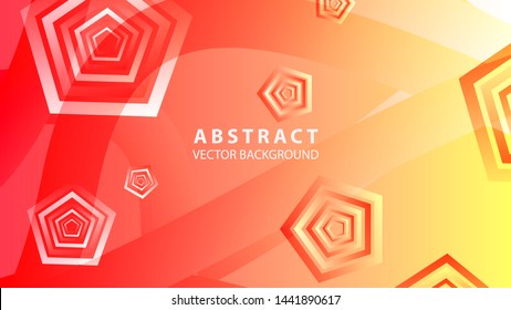 Abstract colorful Pentagon background with gradient color - vector