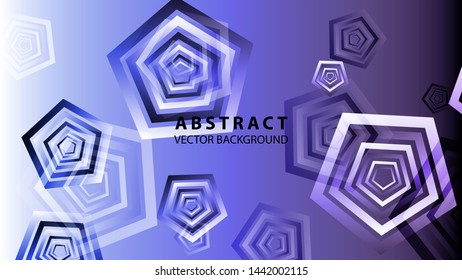 Abstract colorful Pentagon background with gradient color - vector