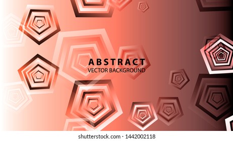 Abstract colorful Pentagon background with gradient color - vector