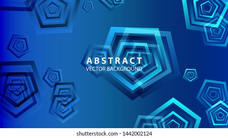 Abstract colorful Pentagon background with gradient color - vector
