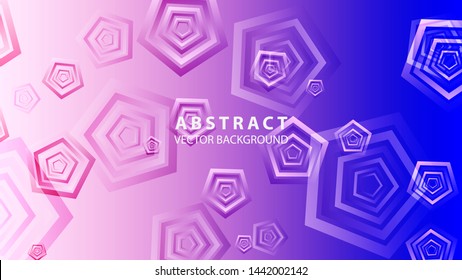 Abstract colorful Pentagon background with gradient color - vector