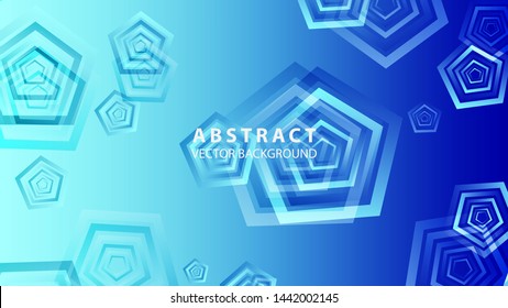 Abstract colorful Pentagon background with gradient color - vector