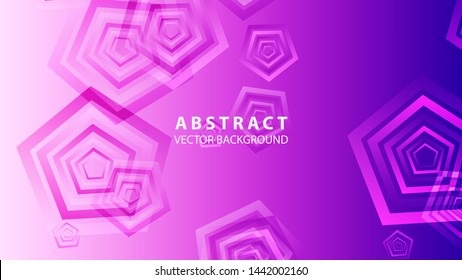 Abstract colorful Pentagon background with gradient color - vector