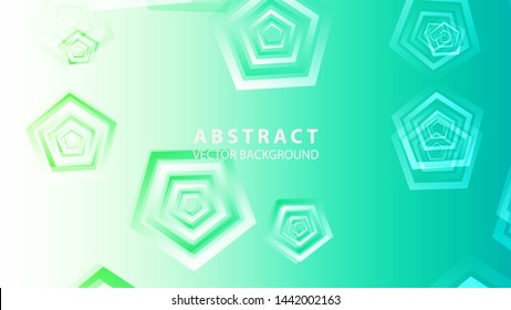 Abstract colorful Pentagon background with gradient color - vector