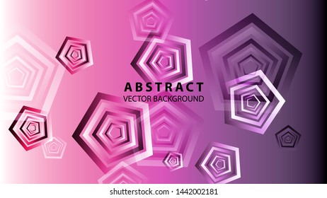 Abstract colorful Pentagon background with gradient color - vector