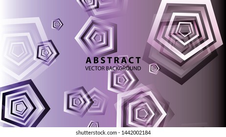 Abstract colorful Pentagon background with gradient color - vector