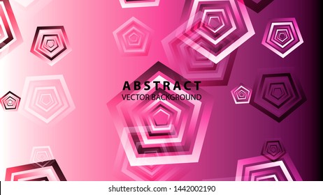 Abstract colorful Pentagon background with gradient color - vector