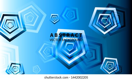 Abstract colorful Pentagon background with gradient color - vector