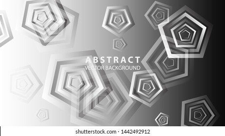 Abstract colorful Pentagon background with gradient color - vector