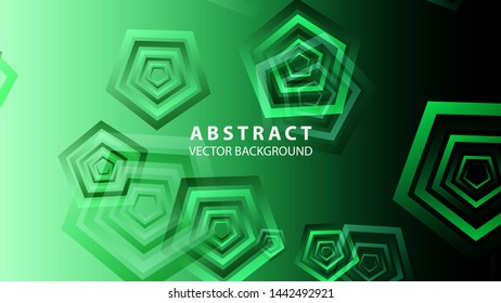 Abstract colorful Pentagon background with gradient color - vector