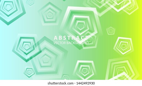 Abstract colorful Pentagon background with gradient color - vector