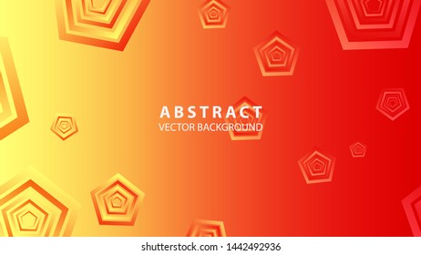 Abstract colorful Pentagon background with gradient color - vector