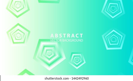 Abstract colorful Pentagon background with gradient color - vector