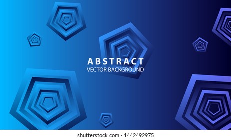 Abstract colorful Pentagon background with gradient color - vector