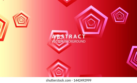 Abstract colorful Pentagon background with gradient color - vector
