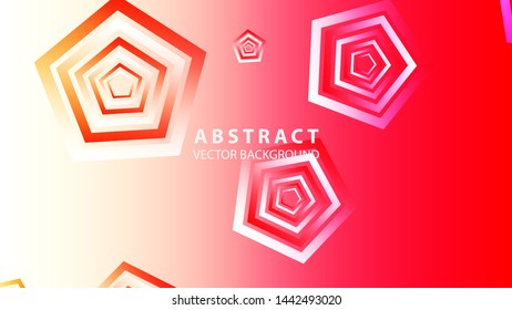 Abstract colorful Pentagon background with gradient color - vector