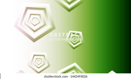 Abstract colorful Pentagon background with gradient color - vector